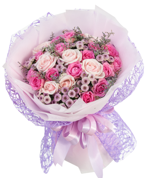 A pink flower

Description automatically generated
